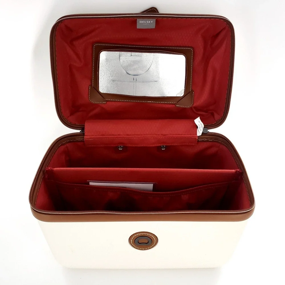 Delsey Paris Chatelet 2.0 Makeup Cosmetic Vanity Hard Shell Train Case w/ Strap - Picture 9 of 12